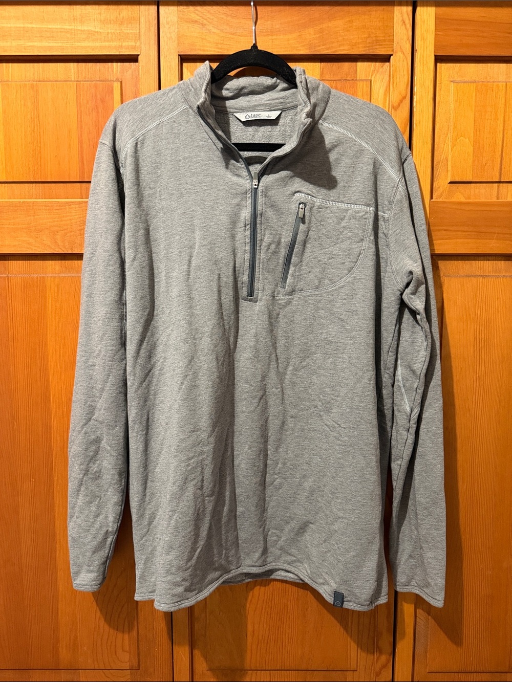 tasc Performance Men's Heather Gray Half-Zip Pullover